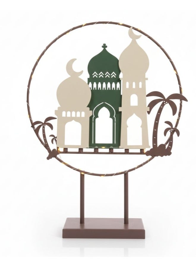 AKDC Metallic Ramadan Decor With Light 49Cm*36Cm - Image 1
